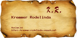 Kremmer Rodelinda névjegykártya